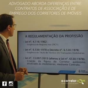 Advogado aborda diferenas entre contratos de associao e de emprego dos corretores de imveis